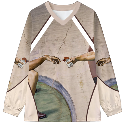 Tokyocanvas Pass Me A Cig Long Sleeve Graphic Print T-Shirt