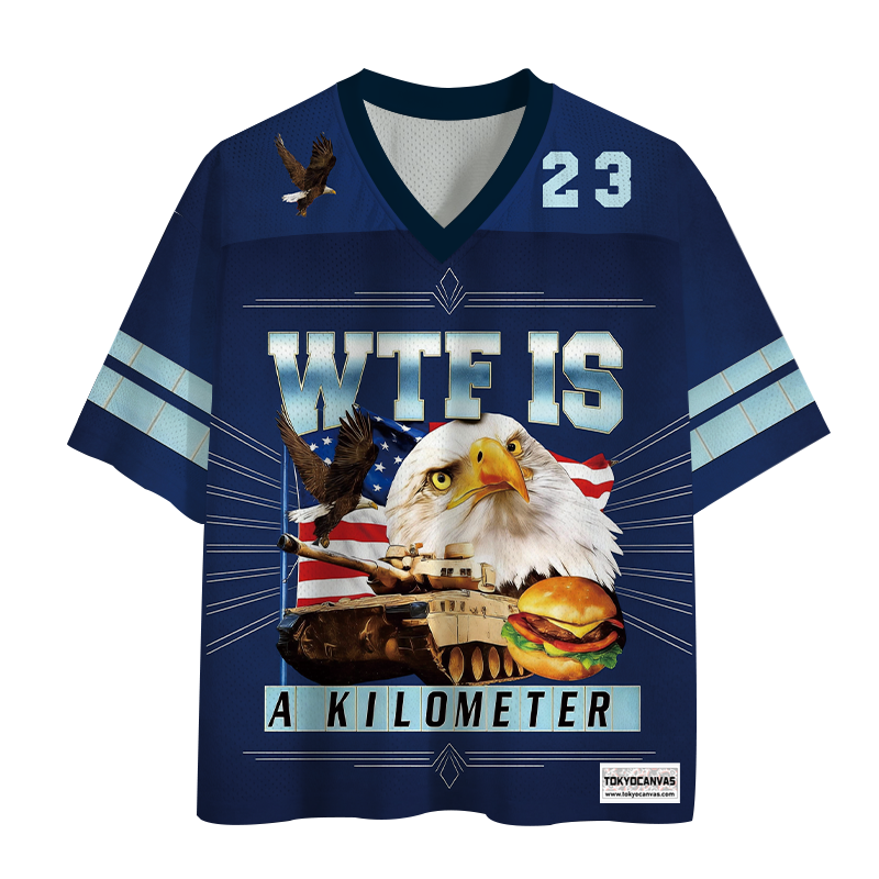 Tokyocanvas WTF Is A Kilometer Meme Mesh Jersey