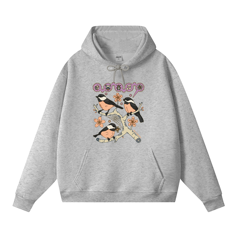 Tokyocanvas Chickadee Fleece Lined Hoodie