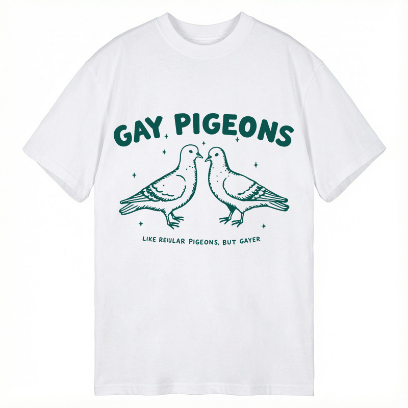 Tokyocanvas Gay Pigeons Funny LGBTQ Pride Classic T-Shirt