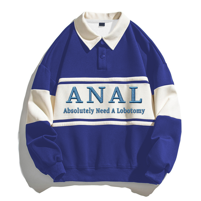 Tokyocanvas ANAL Polo Embroidered Sweatshirt