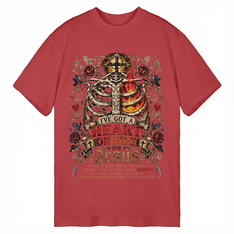Tokyocanvas I've Got A Heart On Fire For Jesus Classic T-Shirt