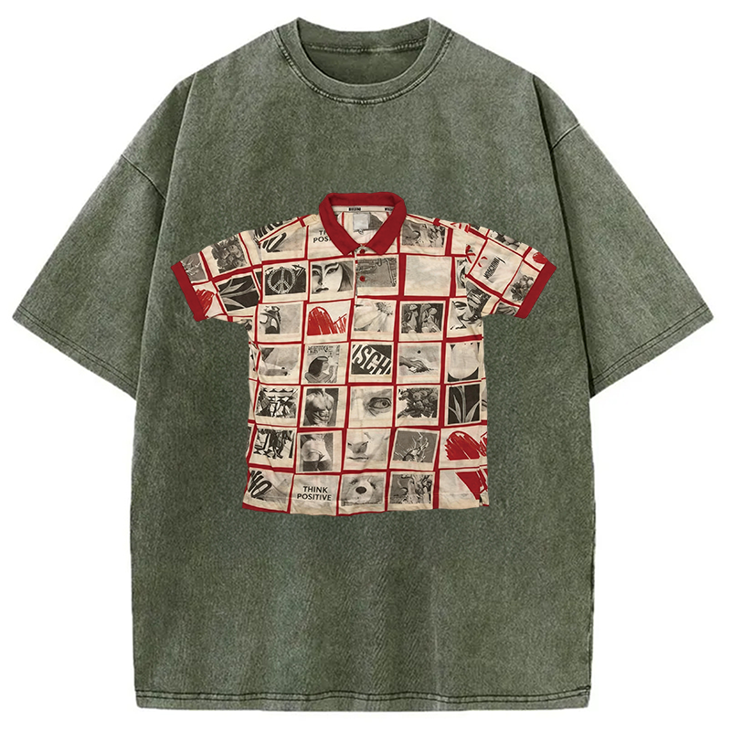 Tokyocanvas Art Shirt Of Washed T-Shirt