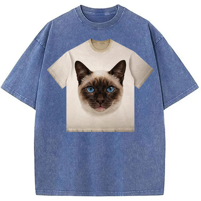 Tokyocanvas Coffee Cat Shirt Of Washed T-Shirt