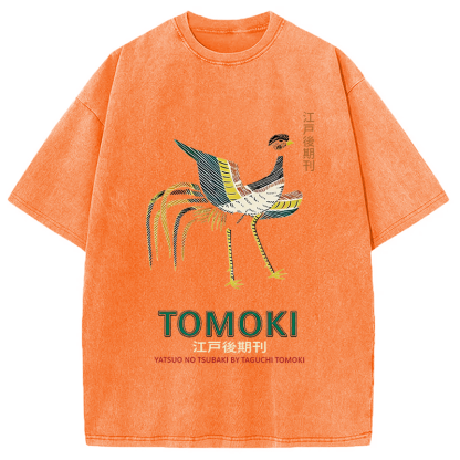 Tokyocanvas Japanese Divine Bird Washed T-Shirt
