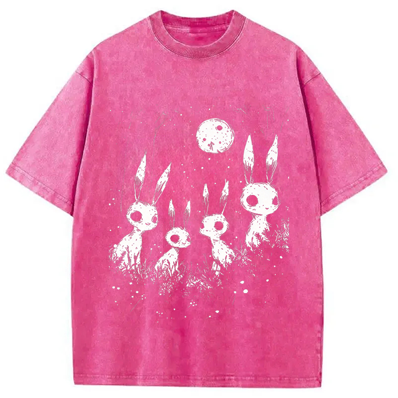 Tokyocanvas Weirdcore Bunny Washed T-Shirt