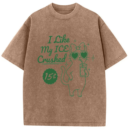 Tokyocanvas I Like My ICE Crushed Washed T-Shirt