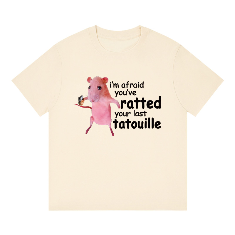 Tokyocanvas Funny Pink Rat Meme Boxy T-shirt