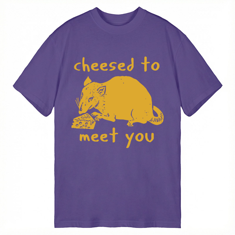 Tokyocanvas Cheesed To Meet You Funny Rat Meme Classic T-Shirt