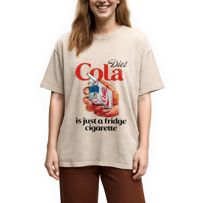 Tokyocanvas Diet Cola Is Just A Fridge Cigarette Washed T-Shirt