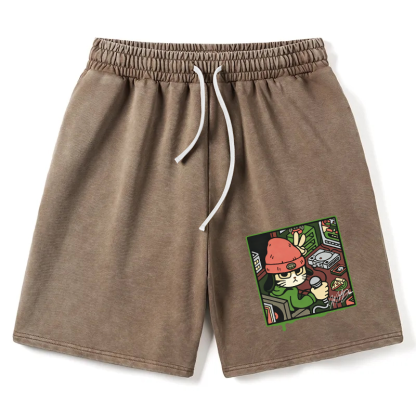 Tokyocanvas Rapper Cat Washed Short