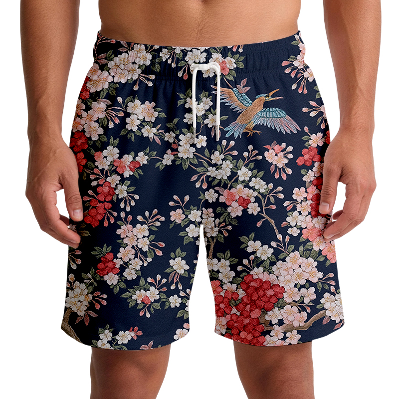 Tokyocanvas Sakura Navy Swim Short