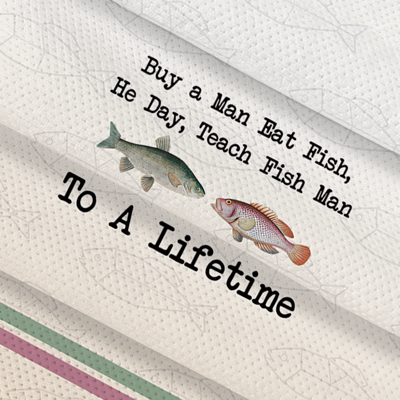 Tokyocanvas Buy a Man Eat Fish Meme Jersey Short