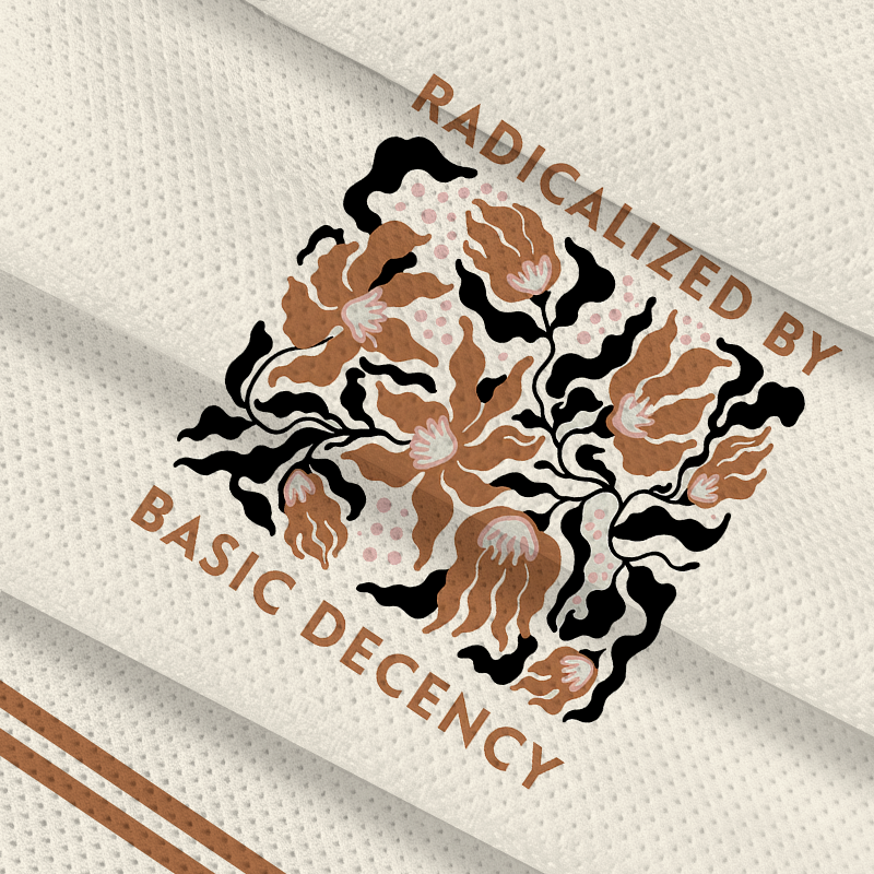 Tokyocanvas Radicalized By Basic Decency Flower Jersey Short