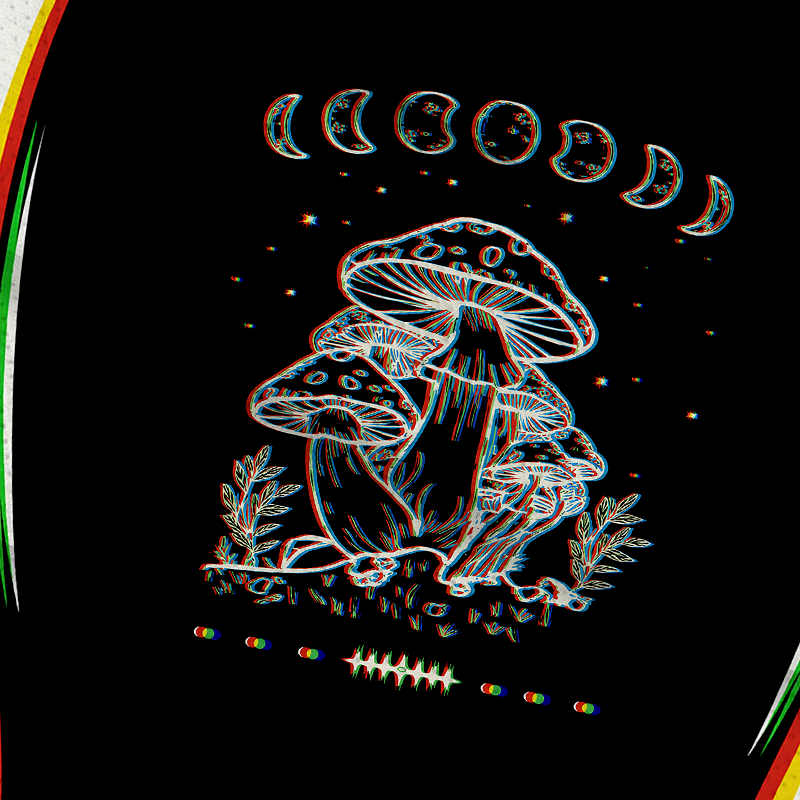 Tokyocanvas Moon and Mushroom Jersey Short