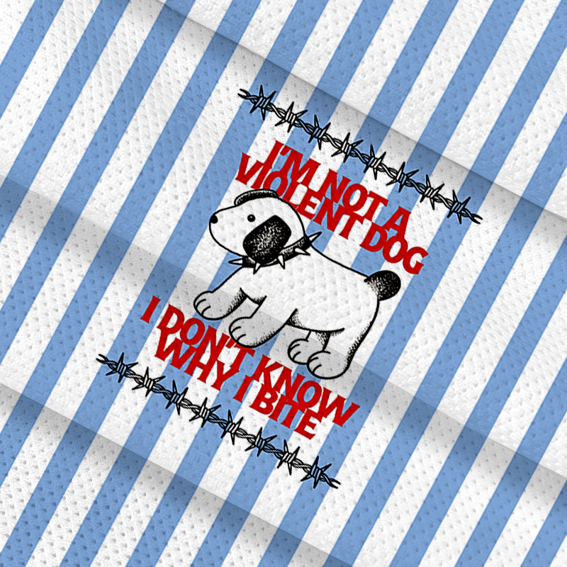 Tokyocanvas I'm Not A Violent Dog I Don't Know Why I Bite Jersey Short