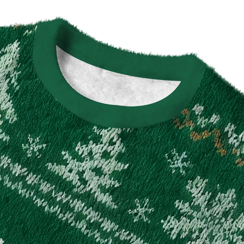 Tokyocanvas I Would Dropkick A Child For A Cigarette Green Fuzzy Christmas Ugly Sweatshirt