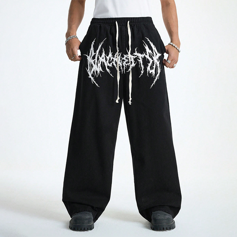 Tokyocanvas Lightning Pattern Sweatpants