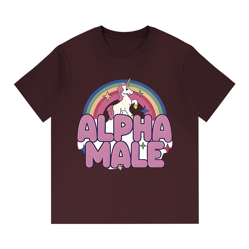 Tokyocanvas Rainbow Unicorn Alpha Male Boxy T-shirt