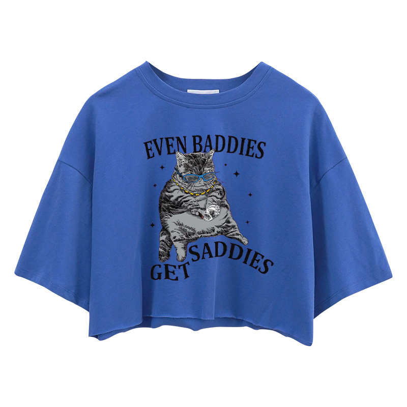 Tokyocanvas Even Baddies Get Saddies Crop Top