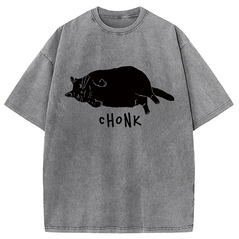 Tokyocanvas Chonk Cat Washed T-Shirt