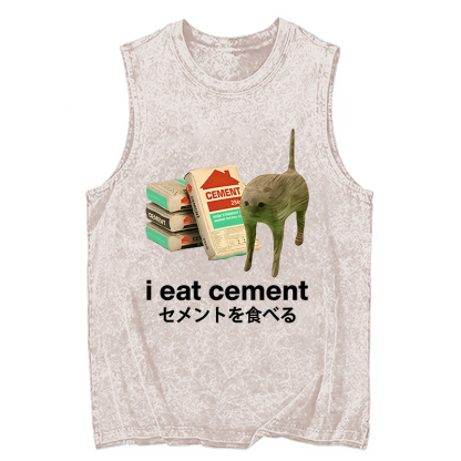 Tokyocanvas I Eat Cement Washed Tank