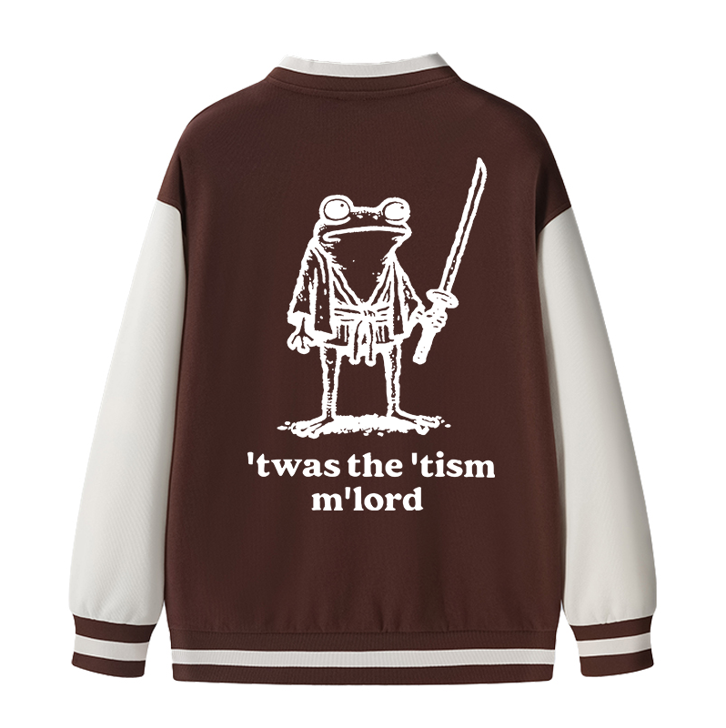Tokyocanvas Focused Samurai Frog Varsity Jacket