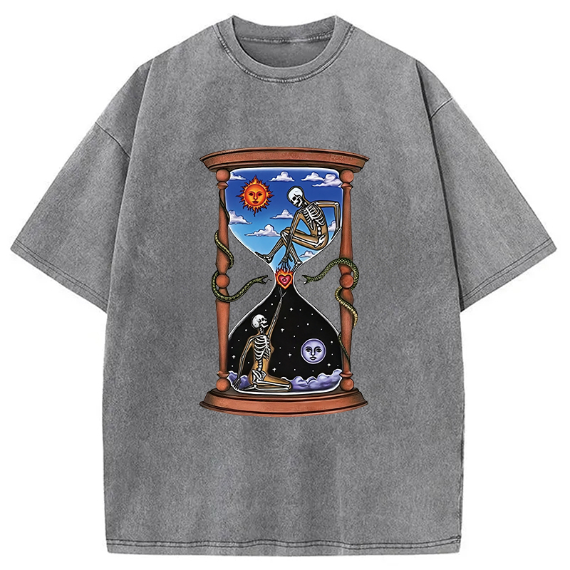 Tokyocanvas Love Fire Hourglass Washed T-Shirt