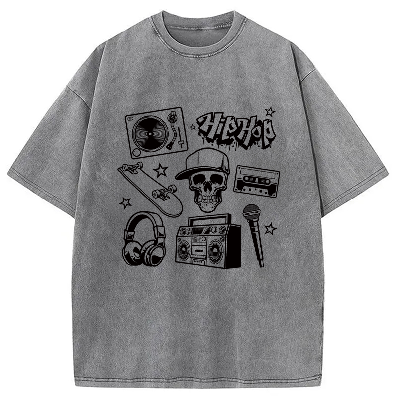 Tokyocanvas Set of Hip Hop Culture Washed T-Shirt