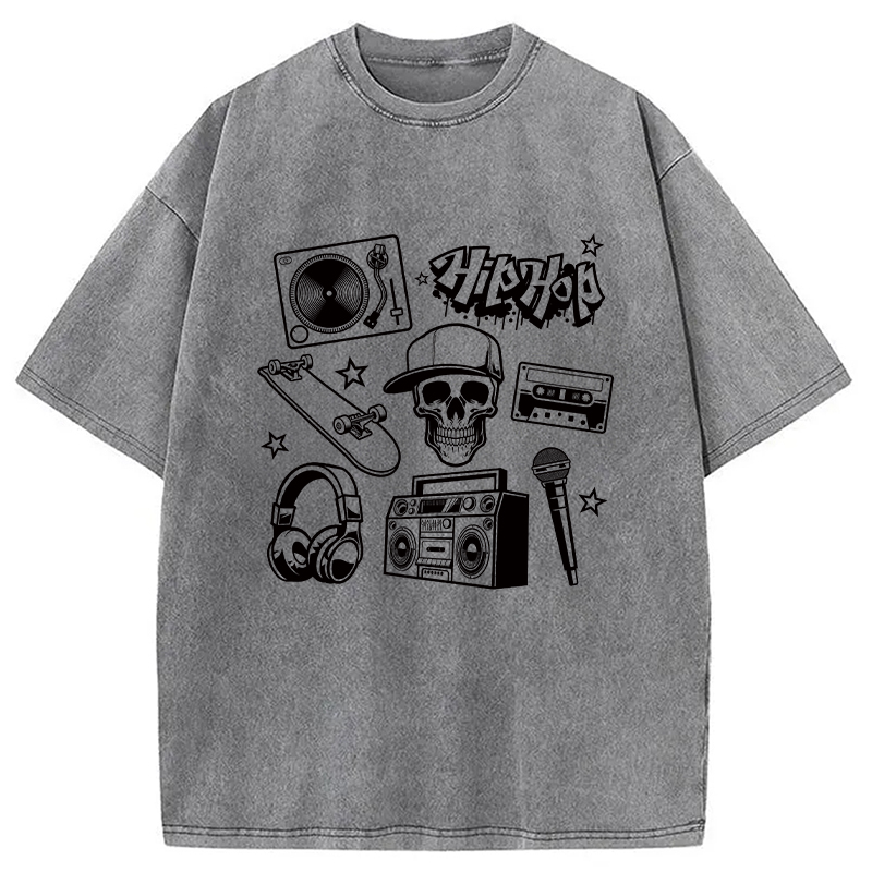 Tokyocanvas Set of Hip Hop Culture Washed T-Shirt