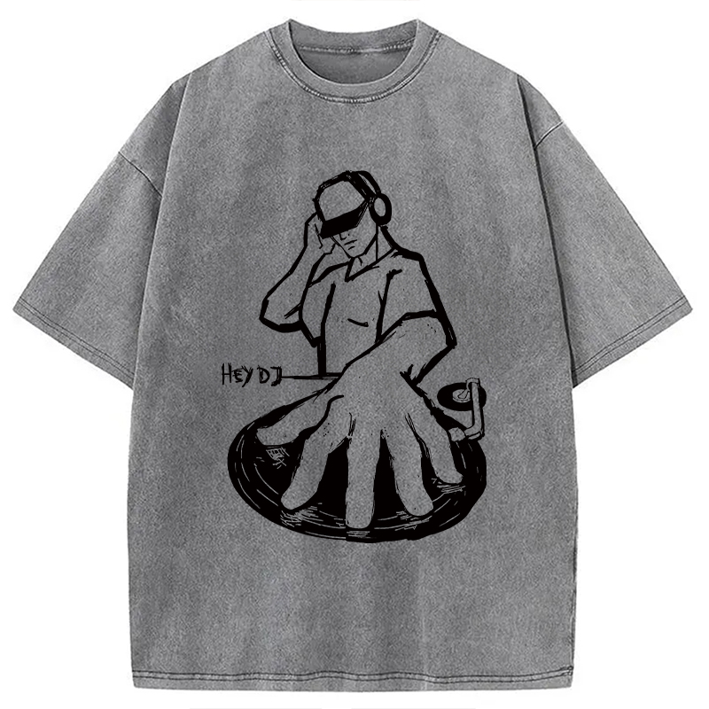 Tokyocanvas Hey DJ Washed T-Shirt