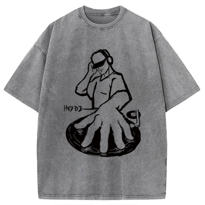 Tokyocanvas Hey DJ Washed T-Shirt