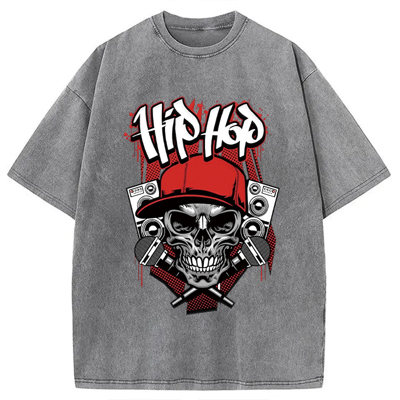 Tokyocanvas Skull Hip Hop Washed T-Shirt
