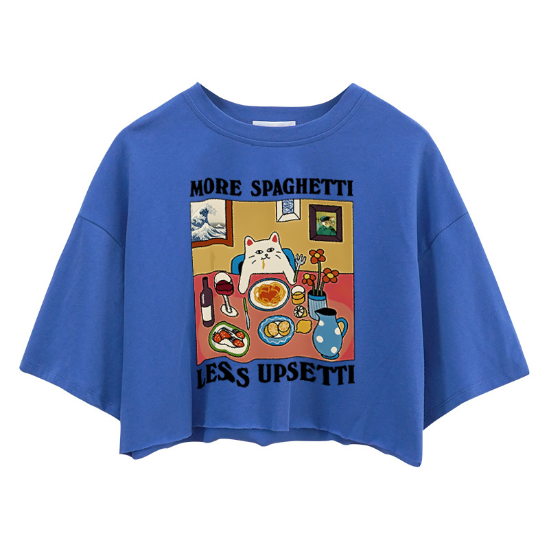 Tokyocanvas More Spaghetti Less Upsetti Crop Top