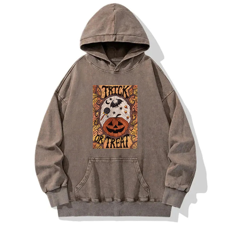 Tokyocanvas Trick Or Treat Washed Hoodie