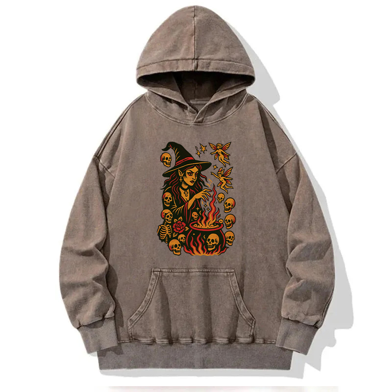 Tokyocanvas Halloween Witches Doing? Washed Hoodie