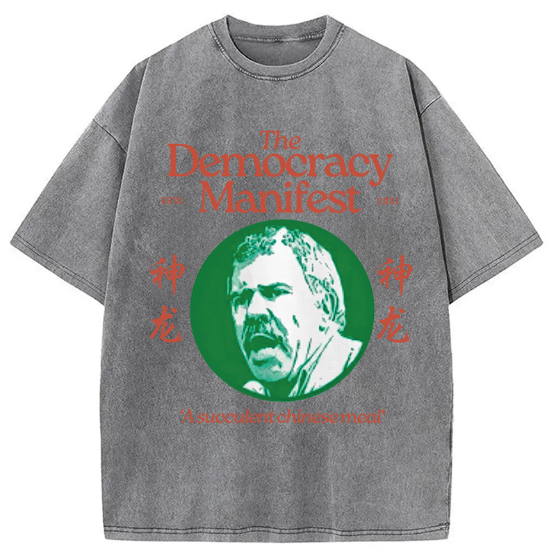 Tokyocanvas Democracy Manifest Succulent Chinese Meal Retro Washed T-S