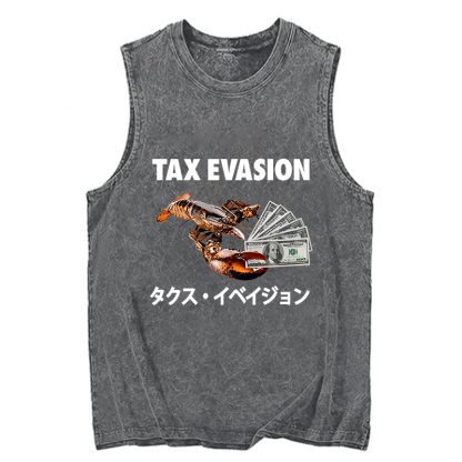 Tokyocanvas Tux Evasion Funny Washed Tank