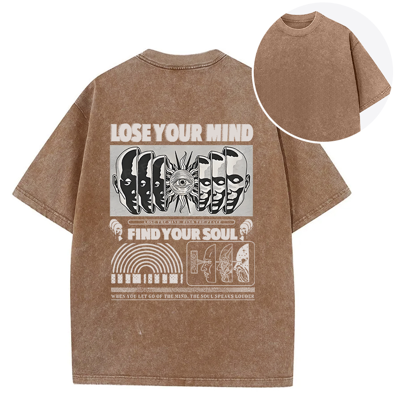 Tokyocanvas Lose Mind Find Soul Back Washed T-Shirt