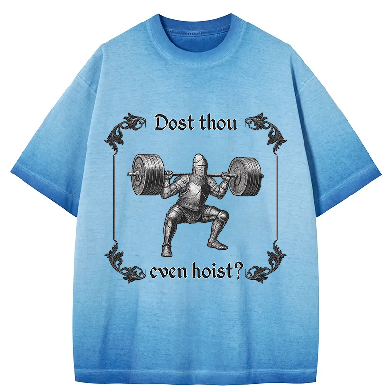 Tokyocanvas Dost Thou Even Hoist Gradient Washed T-Shirt