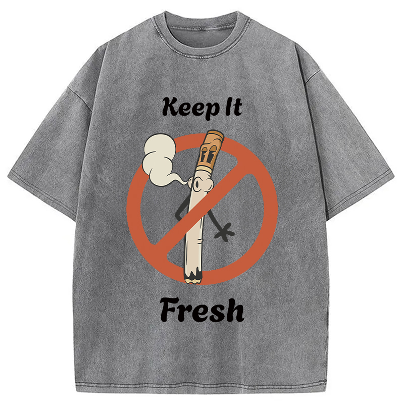 Tokyocanvas Keep It Fresh Retro Cigarette Washed T-Shirt