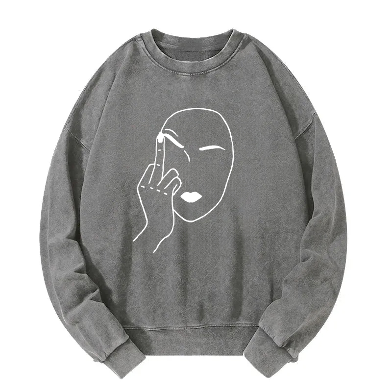 Tokyocanvas My Attitude Washed Sweatshirt