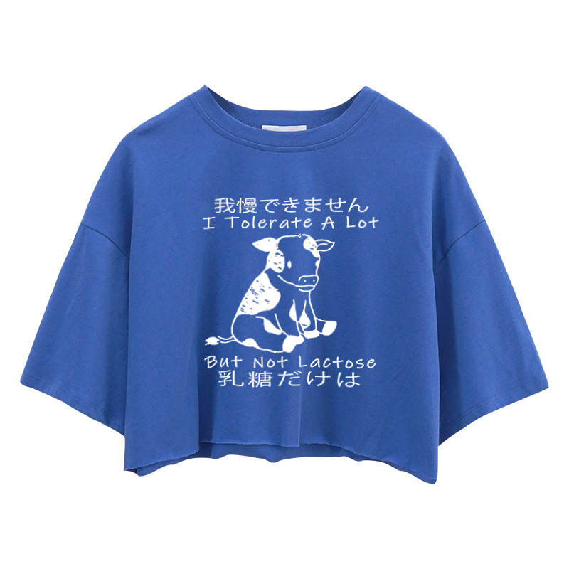 Tokyocanvas I Can't Tolerate Lactose Crop Top