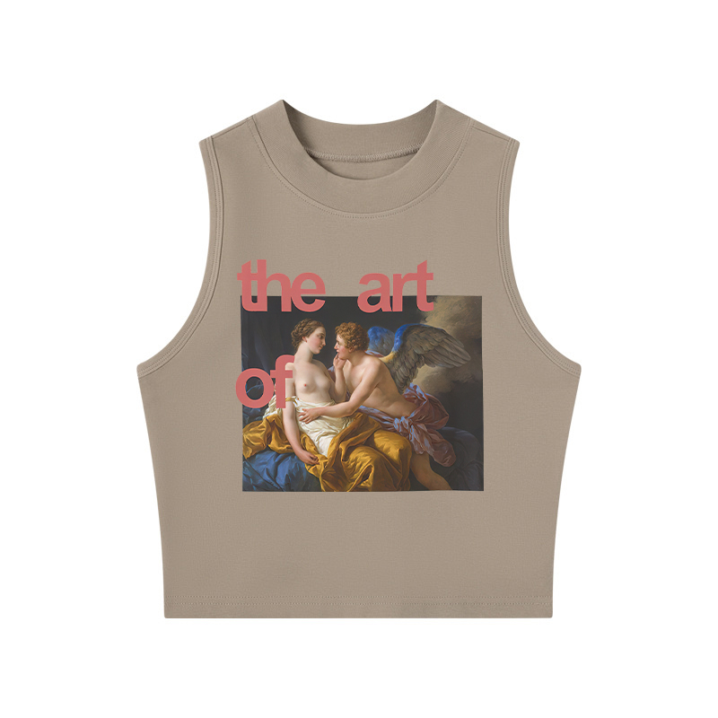 Tokyocanvas The Art of Love Crew Neck Crop Top