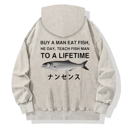 Tokyocanvas Funny To A Lifetime Back Washed Hoodie