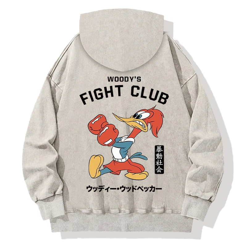 Tokyocanvas Fight Club Back Washed Hoodie