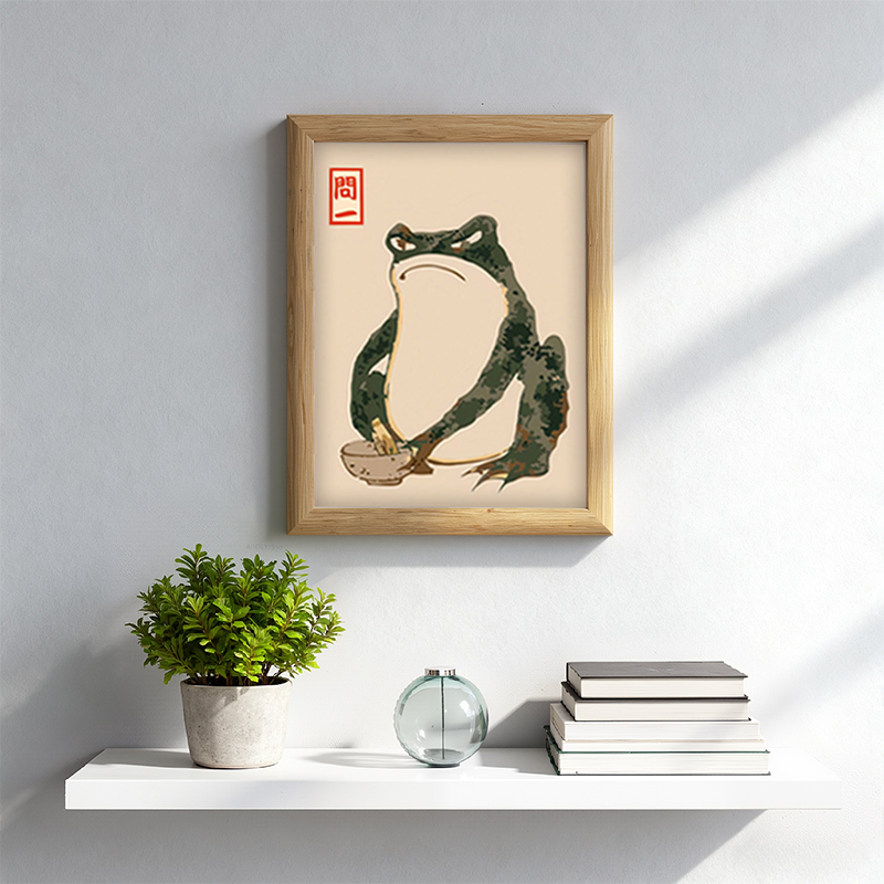 Tokyocanvas Matsumoto Hoji Frog Framed Art Print