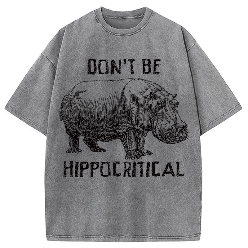 Tokyocanvas Don't be Hippocritical Washed T-Shirt