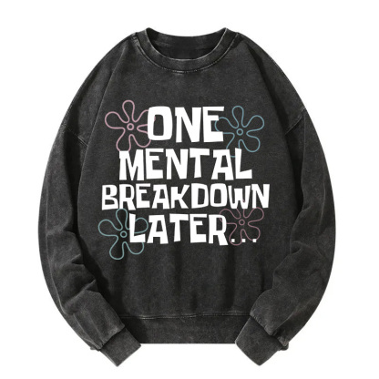 Tokyocanvas SpongeBob SquarePants Quotes Washed Sweatshirt