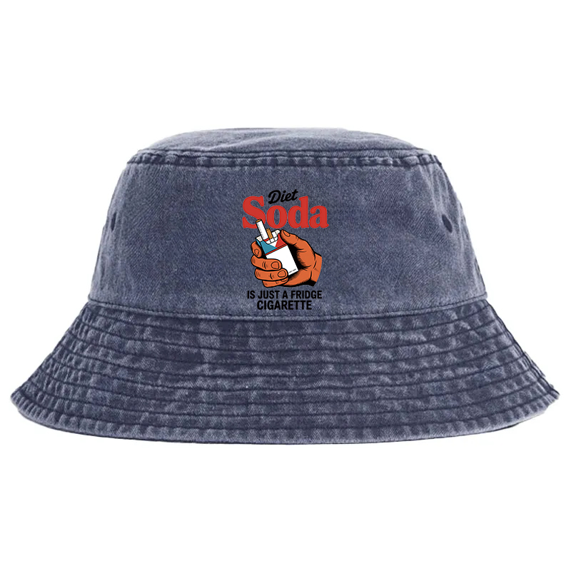 Tokyocanvas Diet Soda Is Just A Fridge Cigarette Funny Washed Bucket Hat